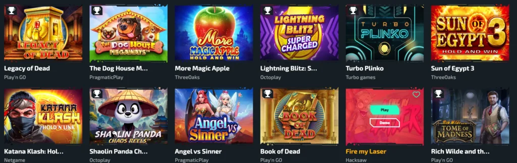 les machines à sous les plus populaires sur le casino zer