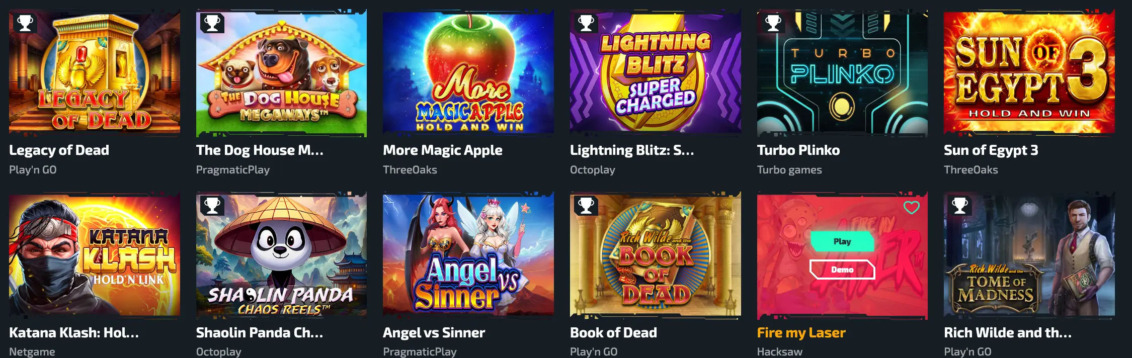 les machines à sous les plus populaires sur le casino zer